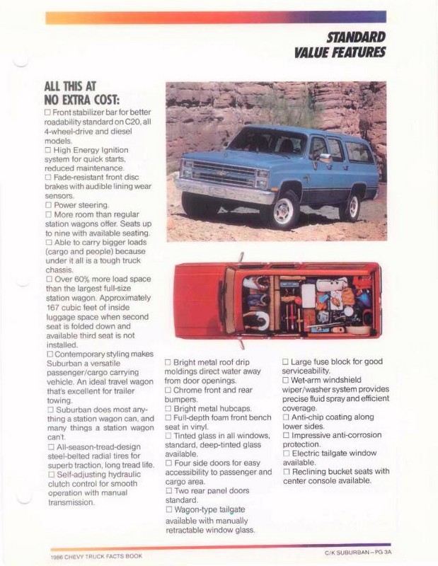 1986 Chevrolet Truck Facts Brochure Page 61